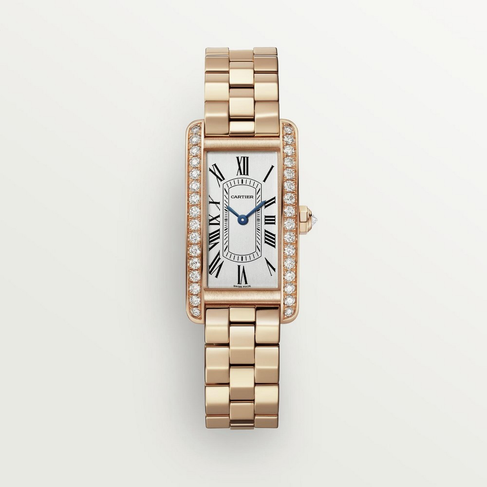 Đồng Hồ Cartier Tank Américaine Small Watch Nữ Vàng Hồng